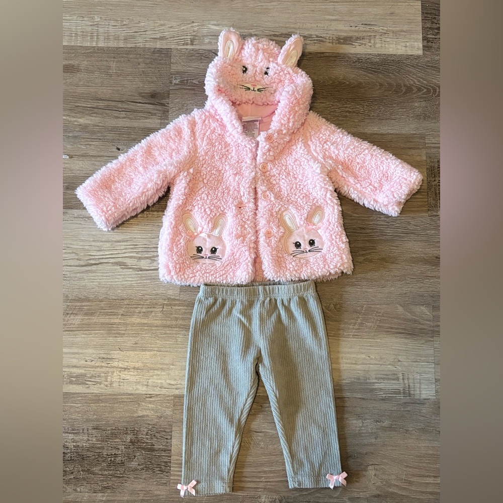 Nannette Kids set- Light Pink Fleece Jacket (6-9month)